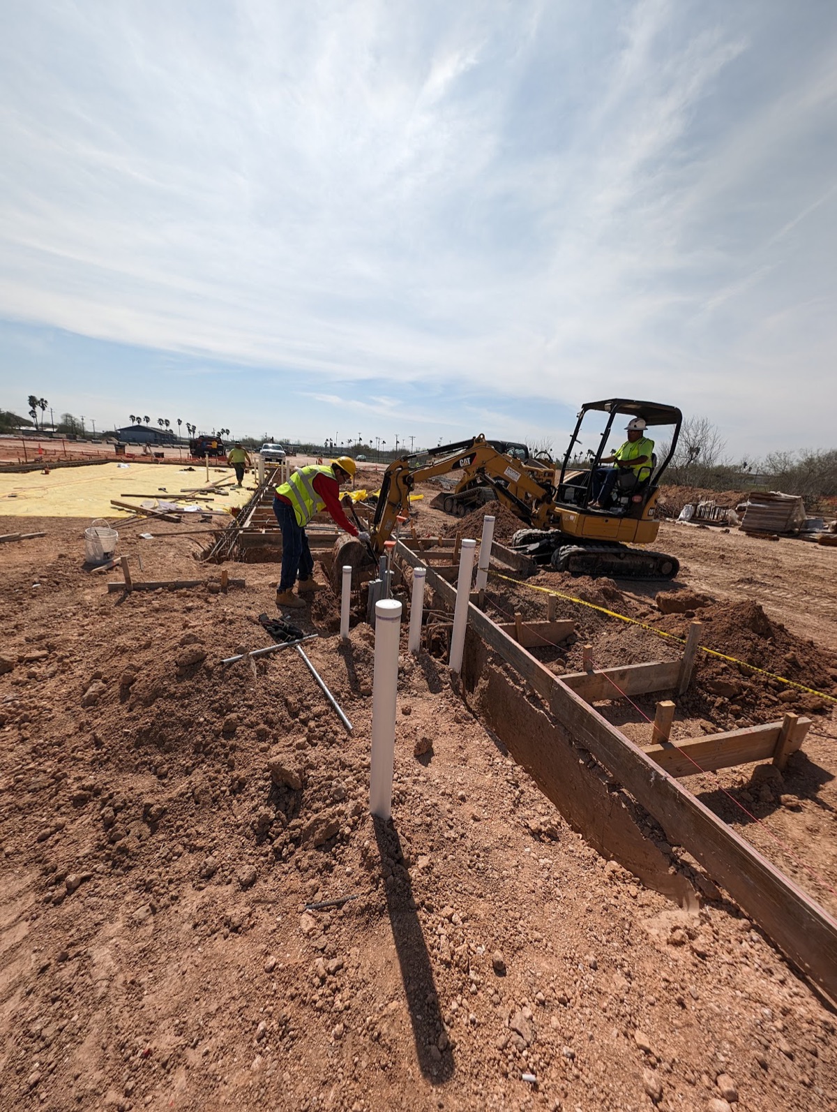 Benmar electrical crew coordinating underground work